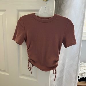 Zara Crop Ribbed Tee
